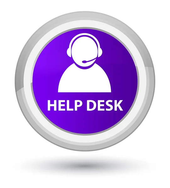 Help desk (icona del servizio clienti) primo pulsante rotondo viola — Foto Stock