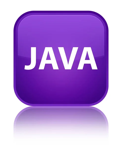 ปุ่มสี่เหลี่ยมสีม่วงพิเศษ Java — ภาพถ่ายสต็อก