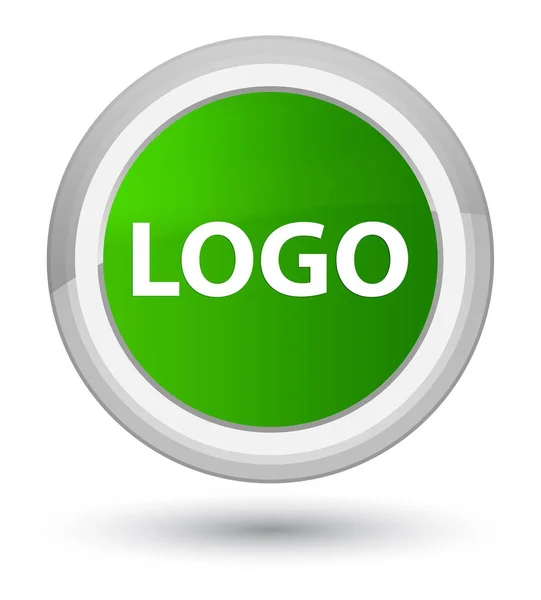 Logo Prime grüner runder Knopf — Stockfoto