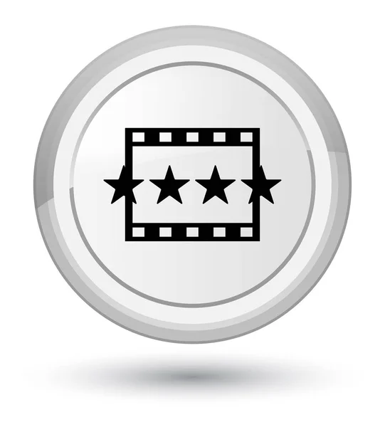 Imagens do filme ícone prime botão redondo branco — Fotografia de Stock