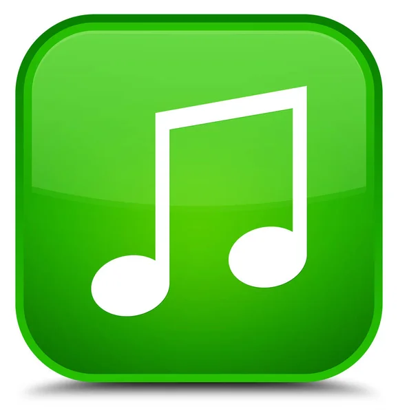 Icône de musique bouton carré vert spécial — Photo