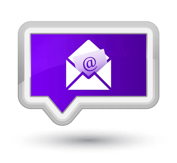 Bülten e-posta kutsal kişilerin resmi ana mor afiş düğme — Stok fotoğraf