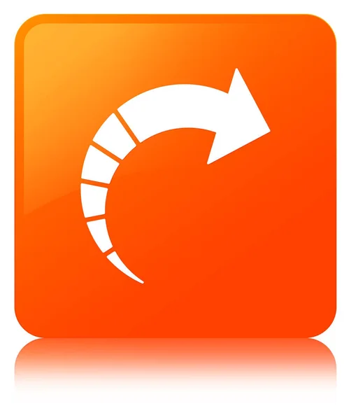 Próximo ícone de seta laranja botão quadrado — Fotografia de Stock
