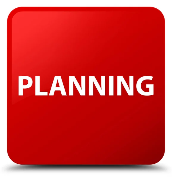 Planejamento botão quadrado vermelho — Fotografia de Stock