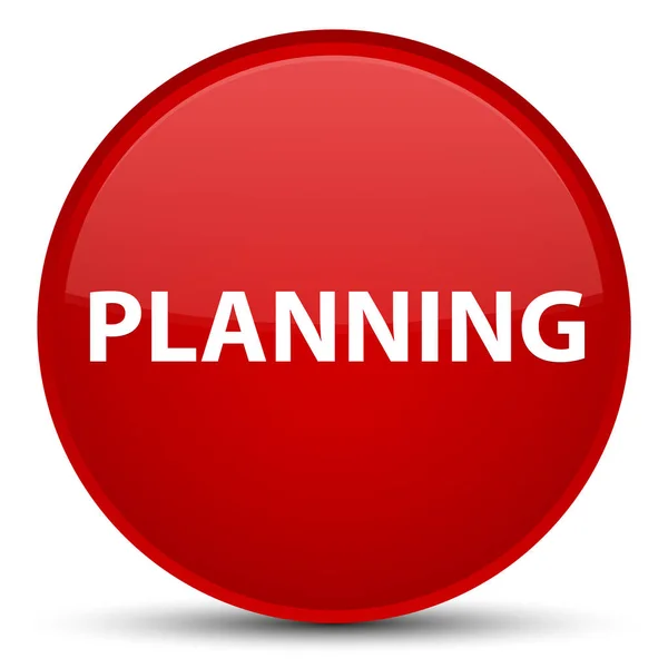 Planejamento botão redondo vermelho especial — Fotografia de Stock