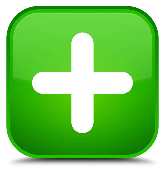 Más icono especial botón cuadrado verde — Foto de Stock