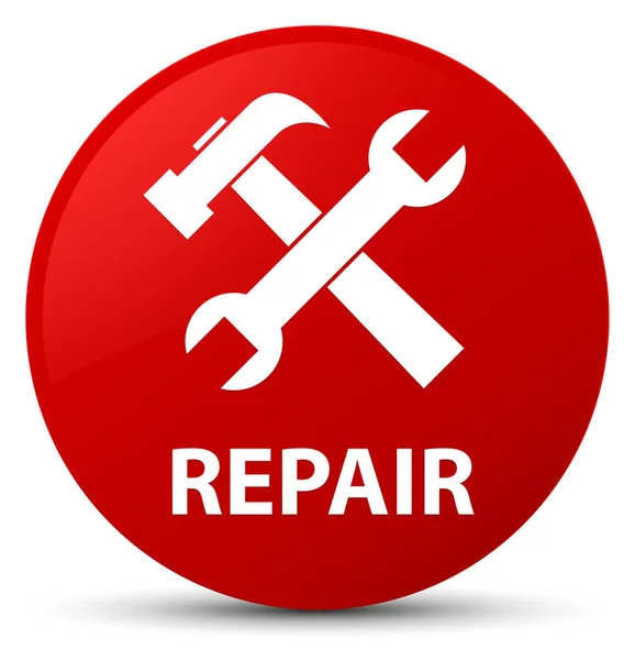 Reparar (icono de herramientas) botón redondo rojo — Foto de Stock