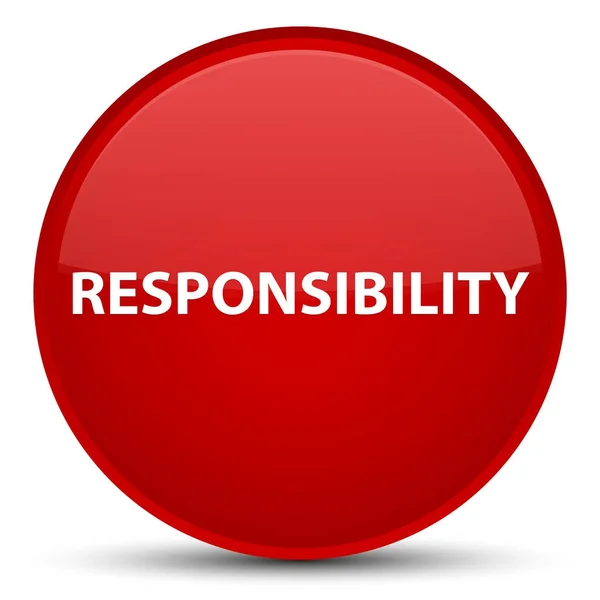 Responsabilidade botão redondo vermelho especial — Fotografia de Stock