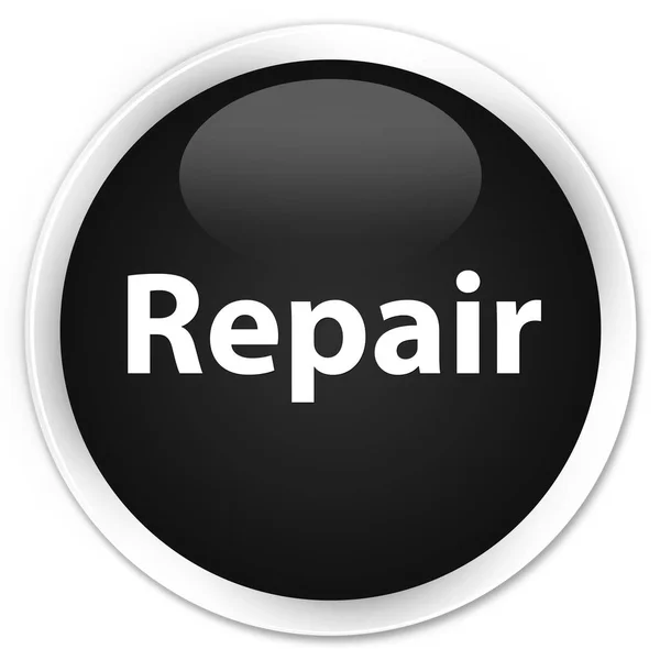 Reparar prémio botão redondo preto — Fotografia de Stock