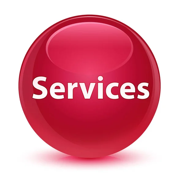 Services bouton rond rose vitreux — Photo