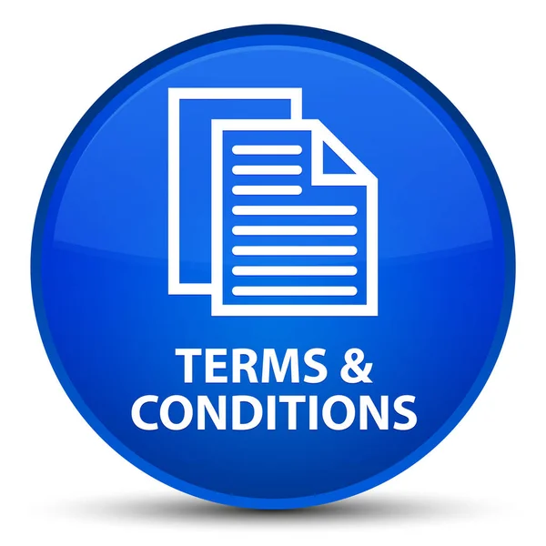 Terms and conditions (pages icon) special blue round button — ストック写真