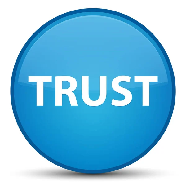 Trust special cyan blue round button — Stock Photo, Image