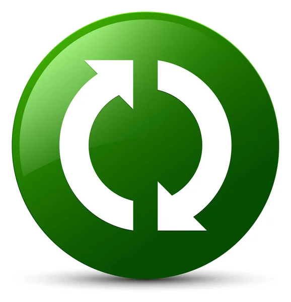 Update icon green round button — Stock Photo, Image