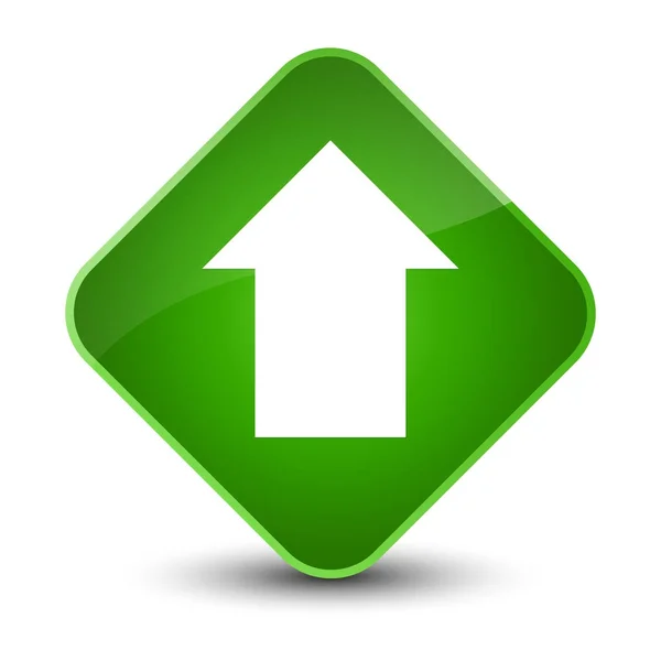 Subir flecha icono elegante botón de diamante verde — Foto de Stock