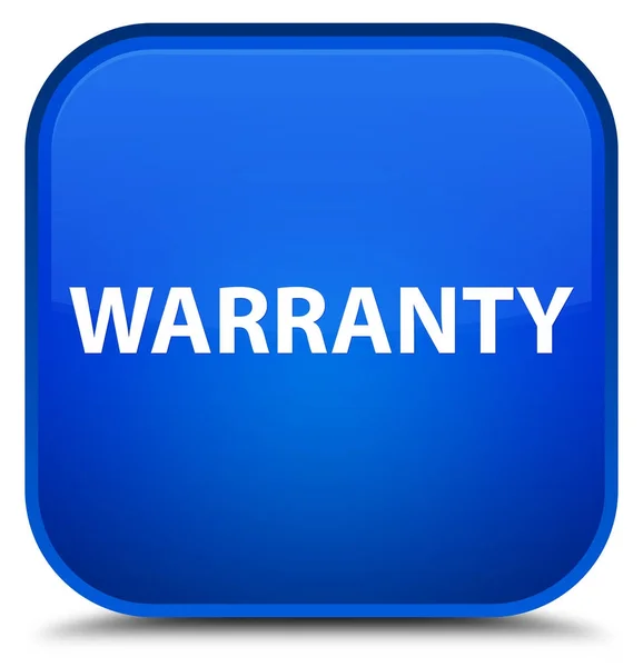 Warranty special blue square button — Stock Photo, Image