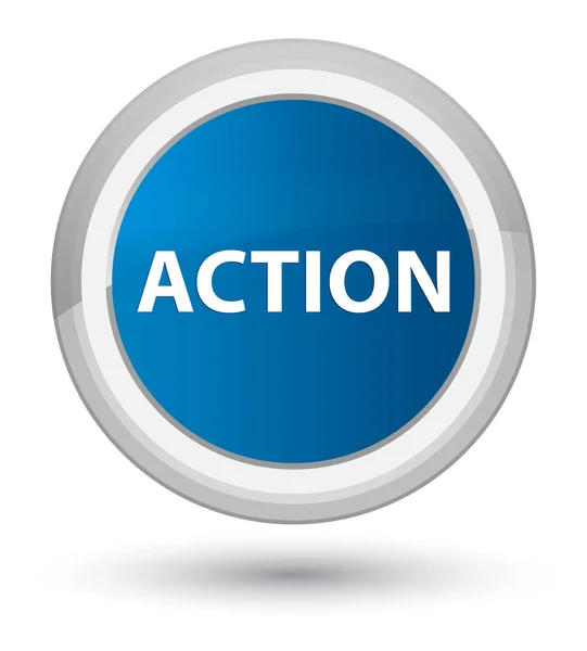 Action prime blue round button — Stock Photo, Image