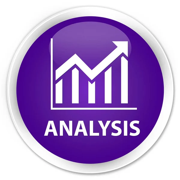 Аналіз (піктограма статистики) преміум фіолетова кругла кнопка — стокове фото