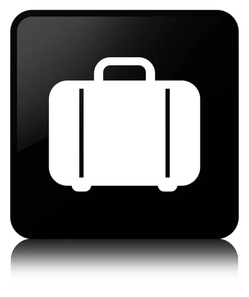 가방 아이콘 검은 사각형 버튼 — 스톡 사진