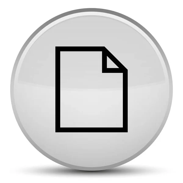 Ícone de página em branco botão redondo branco especial — Fotografia de Stock