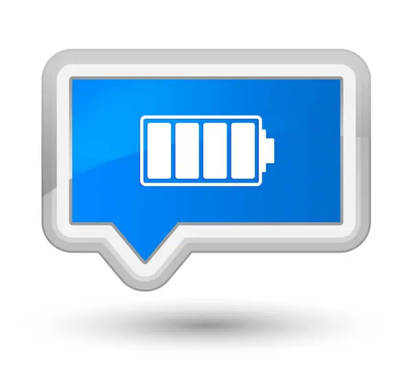 Baterie primární azurová modrá nápis tlačítko — Stock fotografie
