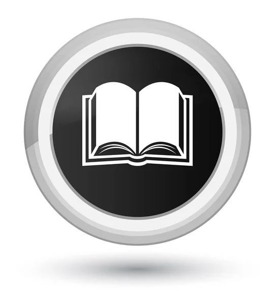 Könyv ikon elsődleges fekete kerek gomb — Stock Fotó
