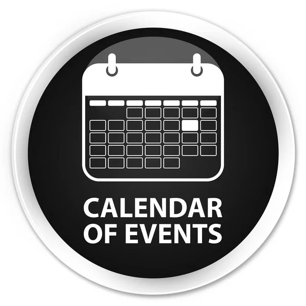 Calendario de eventos premium botón redondo negro —  Fotos de Stock