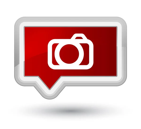 Ikona kamery prime transparent czerwony przycisk — Zdjęcie stockowe