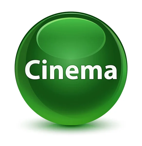 Cinema glasartade mjuka gröna runda knappen — Stockfoto