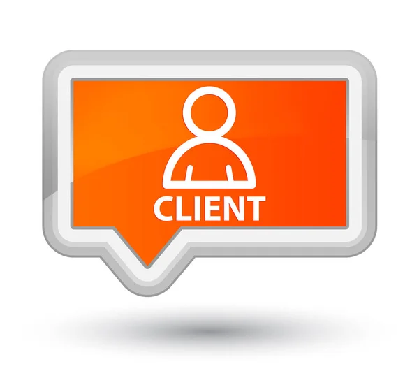 Client (Mitglied-Symbol) Prime Orange Banner-Taste — Stockfoto
