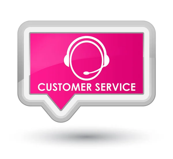 Customer service (customer care icon) prime pink banner button