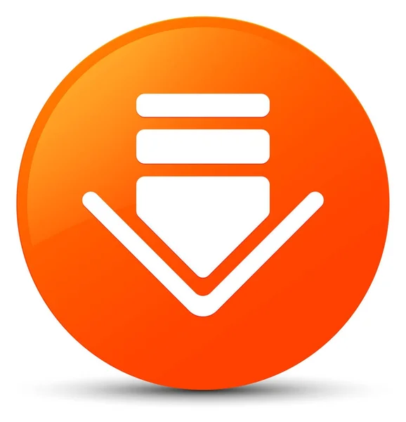 Baixar ícone laranja botão redondo — Fotografia de Stock