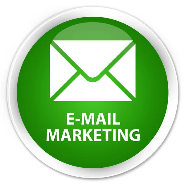E-mail marketing premio verde pulsante rotondo — Foto Stock