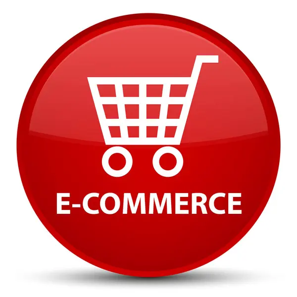 E-commerce botão redondo vermelho especial — Fotografia de Stock