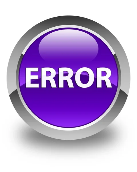 Error glossy purple round button — Stock Photo, Image