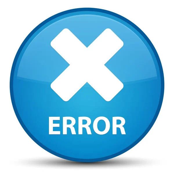 Error (cancel icon) special cyan blue round button — Stock Photo, Image