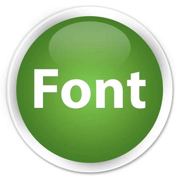 Premium měkké zelené kulaté tlačítko písmo — Stock fotografie