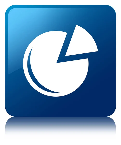 Tombol persegi ikon grafis biru — Stok Foto