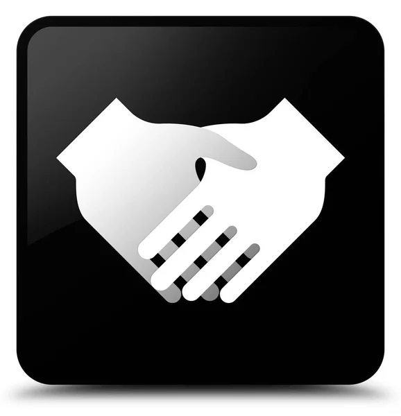Vierkante knoop van het pictogram zwart van handdruk — Stockfoto
