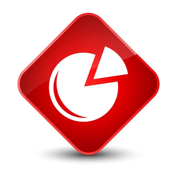 Gráfico ícone elegante botão de diamante vermelho — Fotografia de Stock