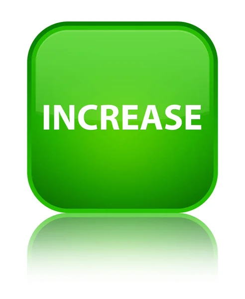 Increase special green square button — Stock Photo, Image