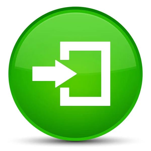 Login icon special green round button — Stock Photo, Image