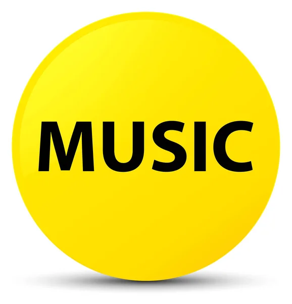 Musique bouton rond jaune — Photo