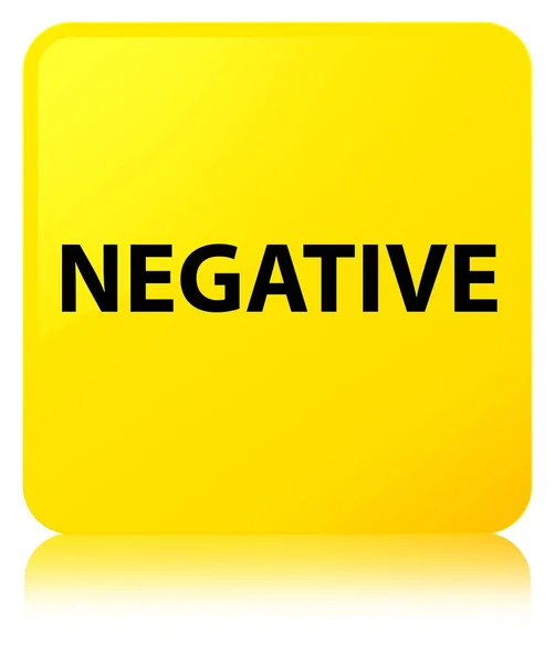 Negatív sárga négyzet gomb — Stock Fotó