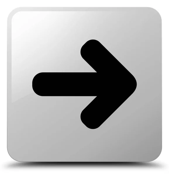 Próximo ícone de seta botão quadrado branco — Fotografia de Stock