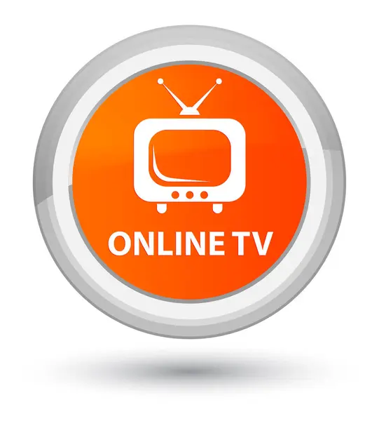 Online tv prime orange runda knappen — Stockfoto
