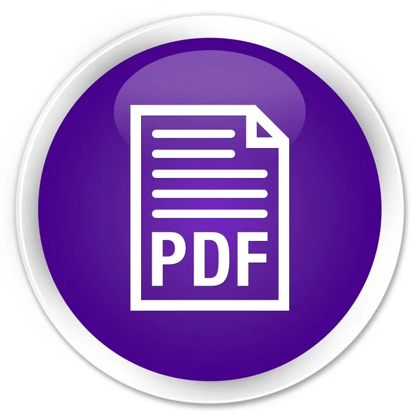 PDF document pictogram premie paarse ronde knop — Stockfoto
