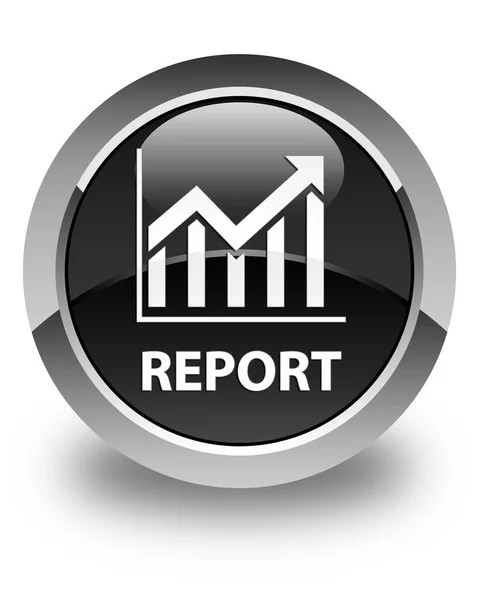 Report (statistics icon) glossy black round button