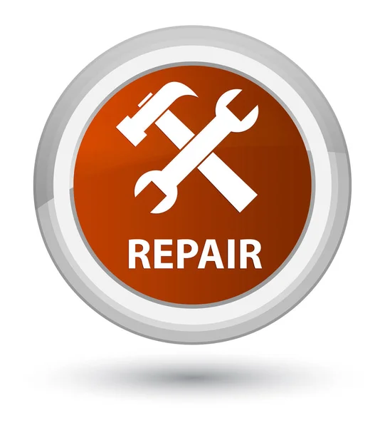 Voornaamste bruin ronde knop Repair (pictogram hulpprogramma's) — Stockfoto