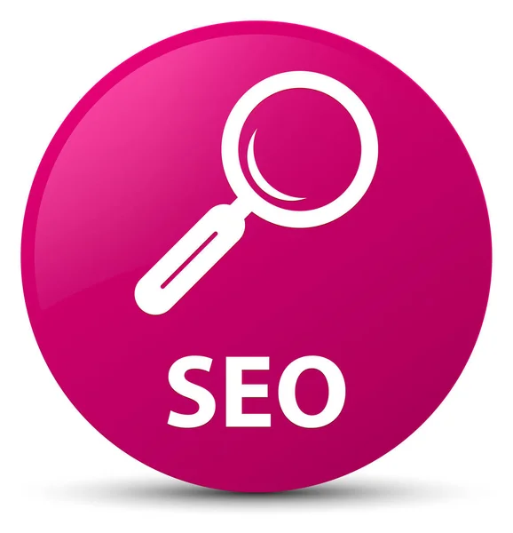 SEO roze ronde knop — Stockfoto