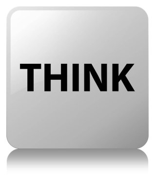 Beyaz kare düğme düşünüyorum